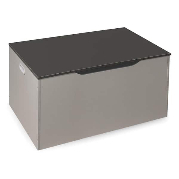 Badger Basket Gray Woodgrain Flat Bench Top Toy and Storage Box