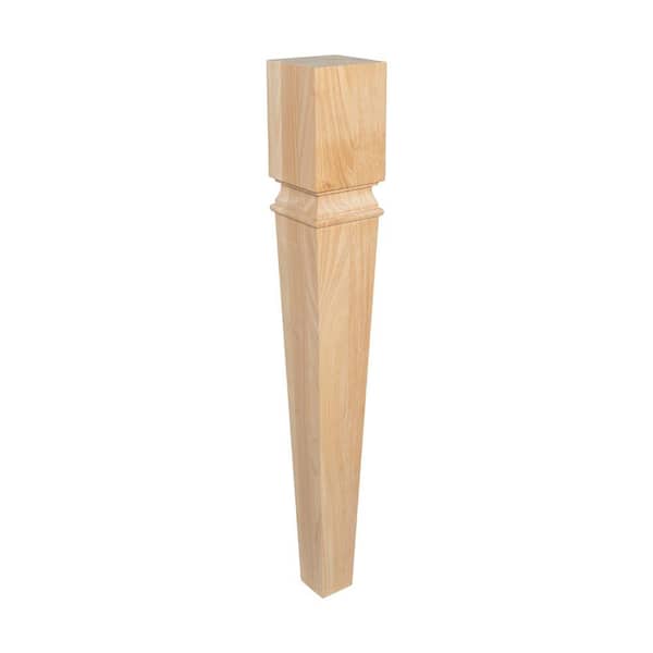 American Pro Decor 35-1/2 in. x 5 in. Unfinished North American Solid Hardwood Kitchen Island Leg