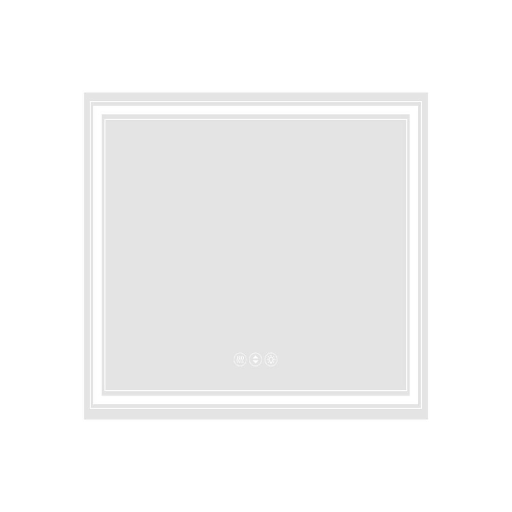 36 in. W x 36 in. H Square Frameless Wall Bathroom Vanity Mirror in White price history on PriceWatchPro
