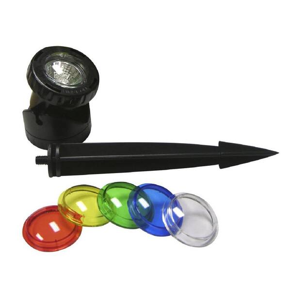 Alpine Corporation Power Beam 10-Watt Light Only 23 ft. Cord with Color Lenses and Stak