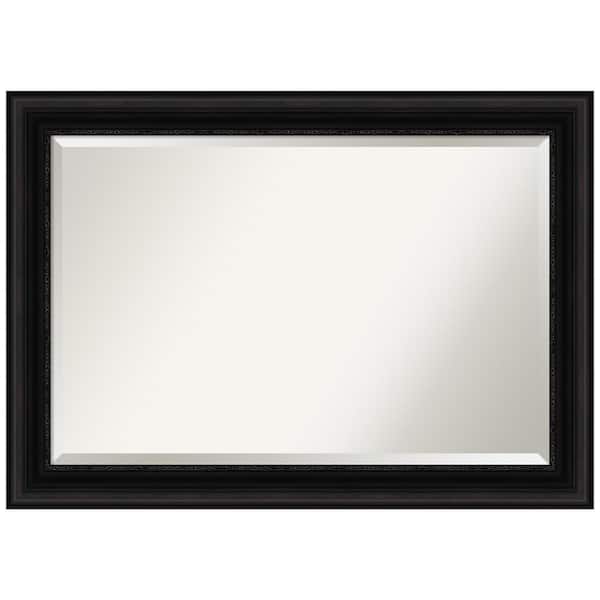 Amanti Art Parlor Black 41.5 in. H x 29.5 in. W Framed Wall Mirror