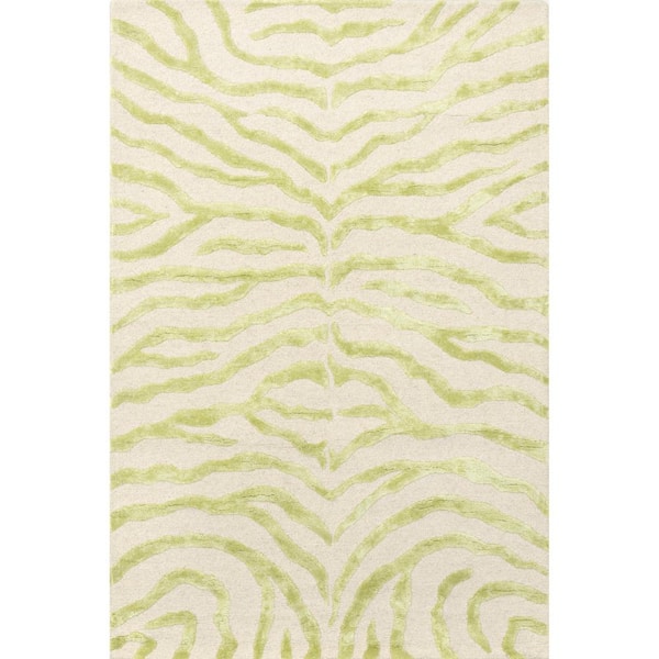 nuLOOM Hand Green 8 ft. x 10 ft. Animal Area Rug