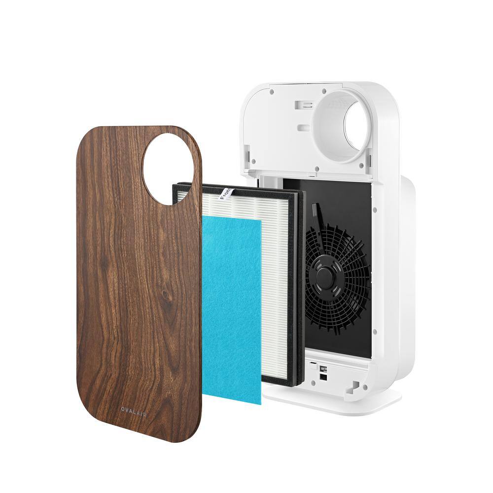 Dark Wood 3-Stage H13 True HEPA Air Purifier for 600 sq. ft.