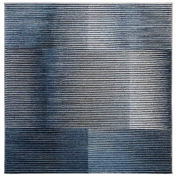 SAFAVIEH Galaxy Blue/Navy 5 ft. x 5 ft. Square Abstract Area Rug