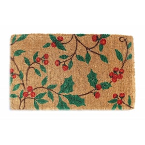 Traditional Coir, Holly Princess, 30 in. x 18 in. Natural Coconut Husk Door Mat