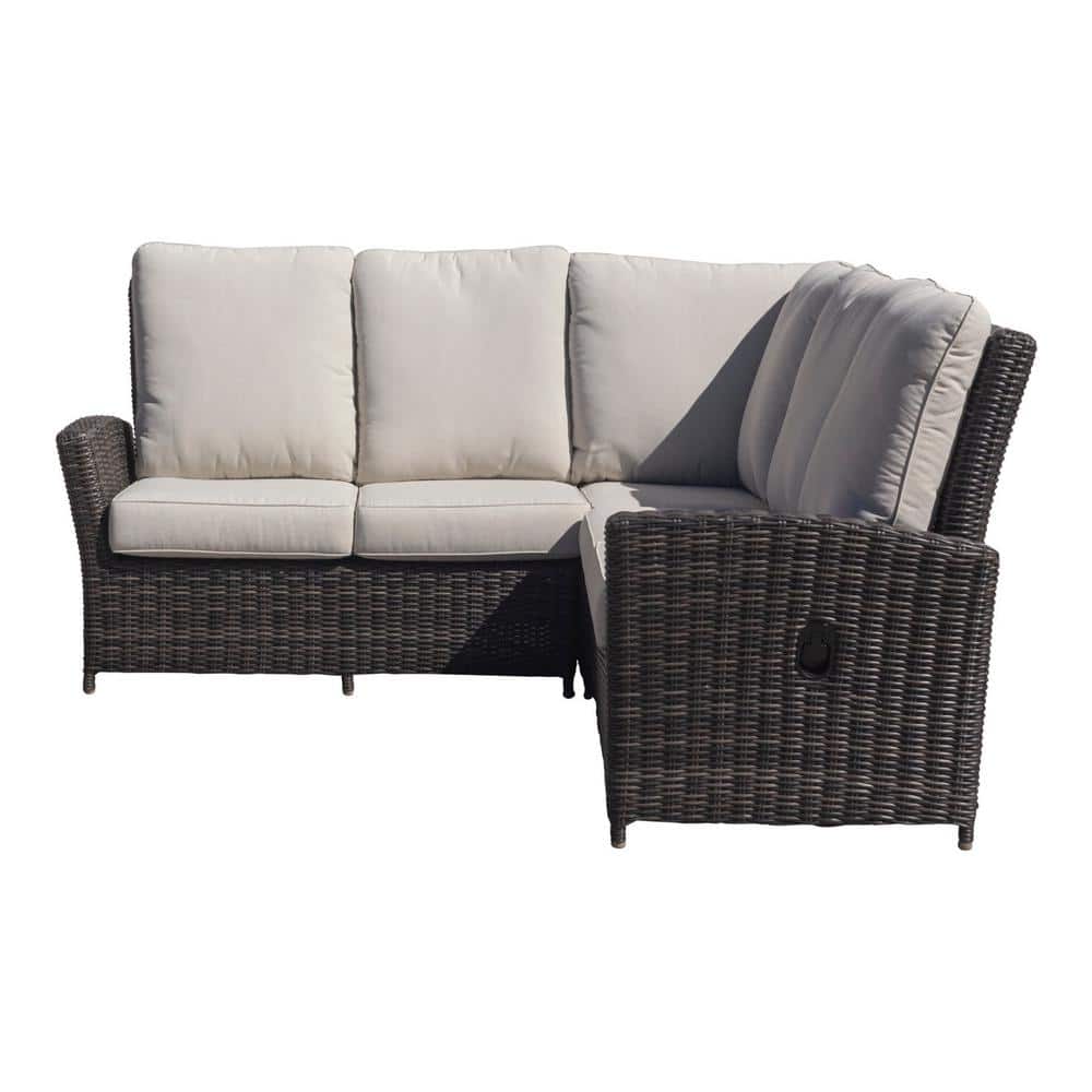 Courtyard Casual Cheshire 3Piece Cantilever Recline Aluminum Patio