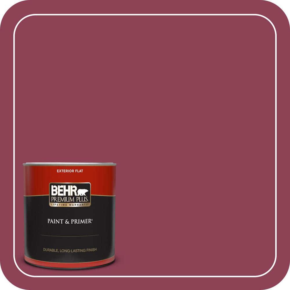 1 qt. #120D-6 Cranberry Splash Flat Exterior Paint & Primer price history on PriceWatchPro