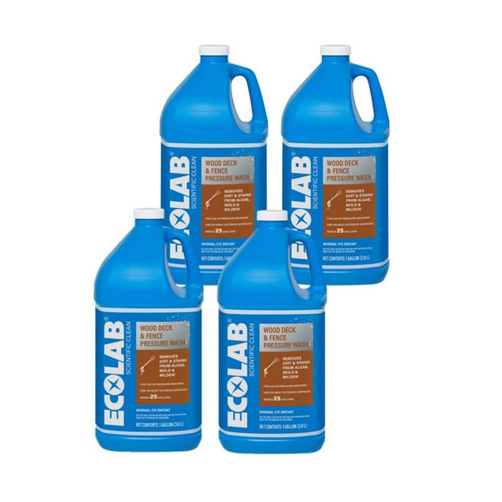 1 Gal. Wood Deck and Fence Pressure Wash Concentrate Outdoor Cleaner (4-Pac