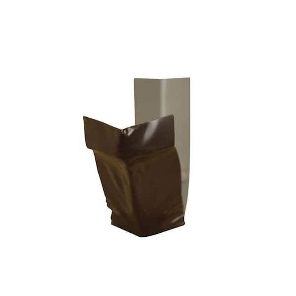 6 in. Musket Brown Aluminum K-Style Outside Gutter Strip Miter