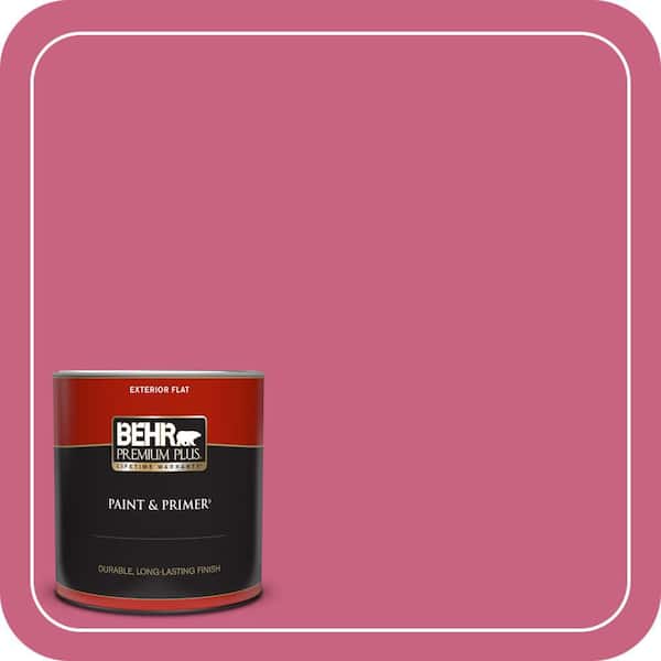 BEHR PREMIUM PLUS 1 qt. #P130-6 Ballerina Tutu Flat Exterior Paint & Primer