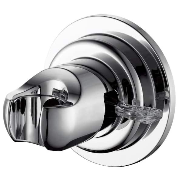 3 in. H x 3 in. W x 3 in. D Shower Head Holder with Suction Cup and No Drill for Handheld Shower, Chrome (1-Pack)
