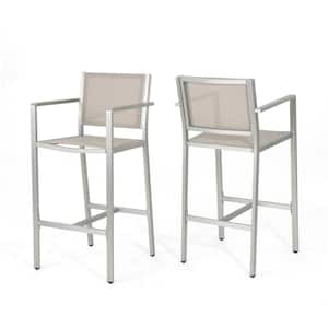 Cape Coral Stackable Aluminum Outdoor Patio Bar Stool (2-Pack)