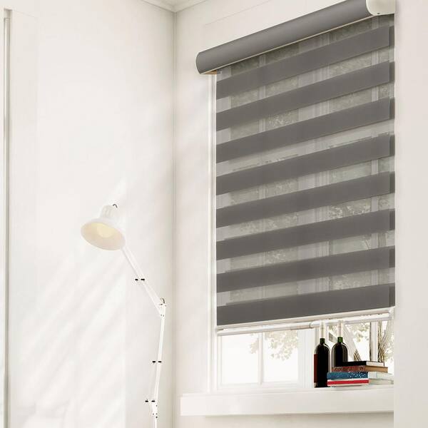 Chicology Zebra Granite Cordless Light Filtering Privacy Polyester Roller Shade - 72 in. W x 72 in. L