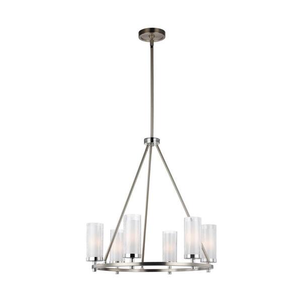 Hunter Kerrison 6-Light Satin Black Modern/Contemporary Led Chandelier
