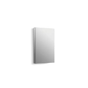 Maxstow 15 in. x 24 in. Frameless Surface-Mount Soft Close Medicine Cabinet with Mirror in Aluminum