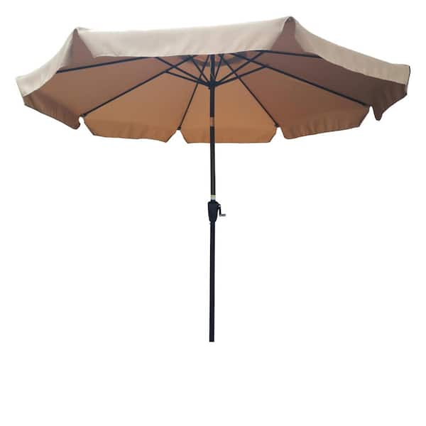 Miscool KI Umbrella Diameter in Whole Feet Followed By 10 ft. Market Patio Umbrella in Brown