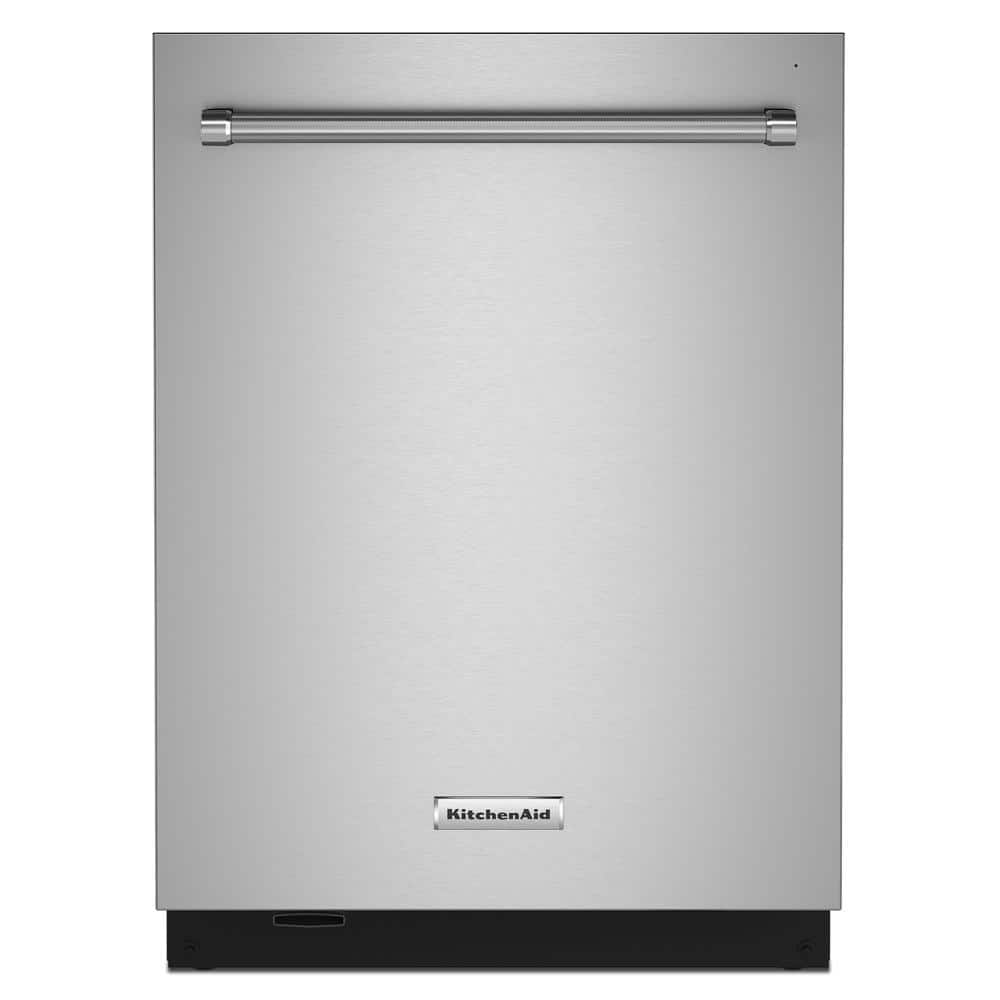 KitchenAid 24 in. PrintShield Stainless Steel Top Control Built-in Tall Tub Dishwasher with Stainless Steel Tub, 44 dBA, Stainless Steel with PrintShieldâ„¢ Finish