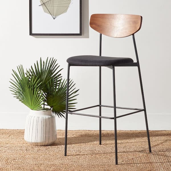 SAFAVIEH Ryker Black Barstool Bar Stool