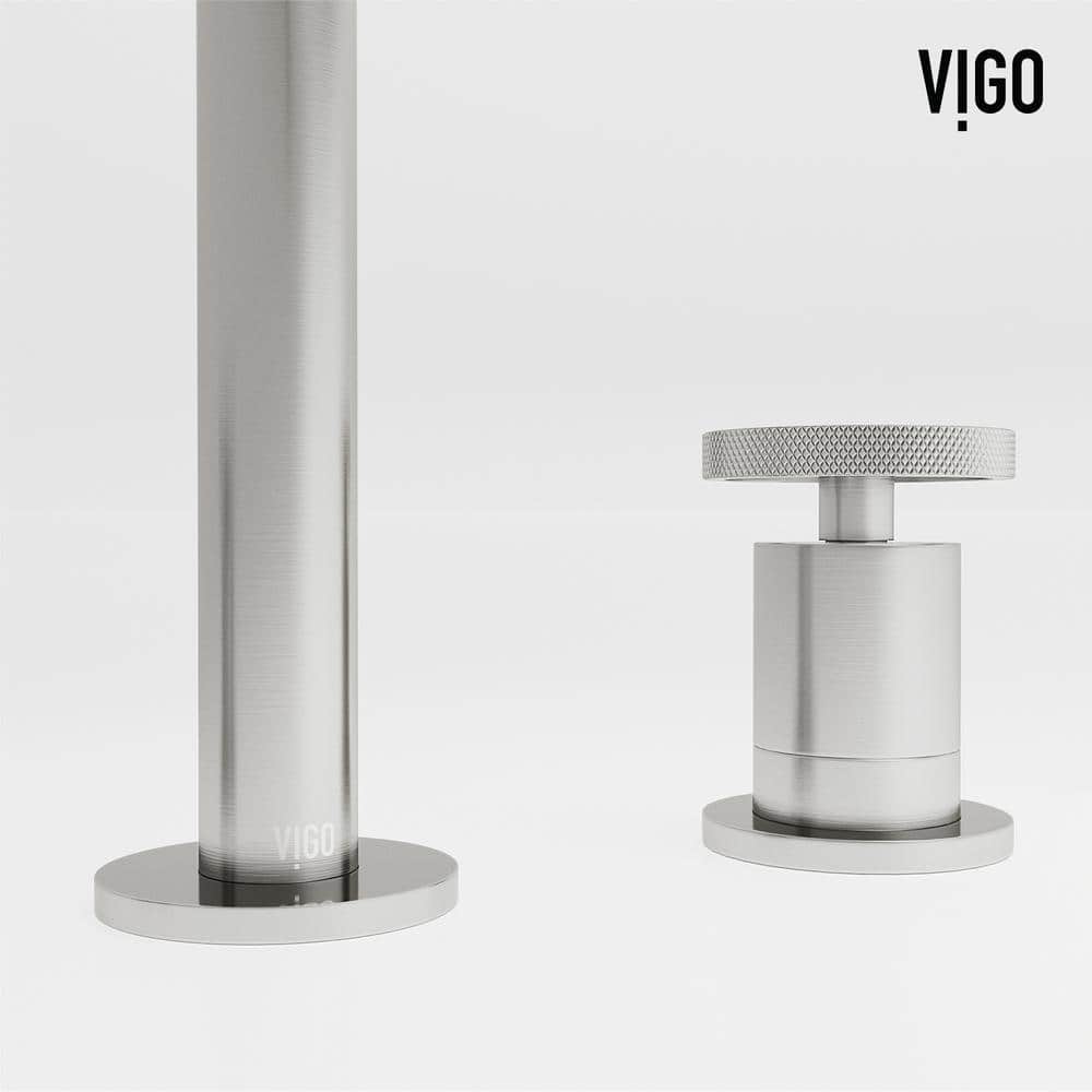 Cass Brushed Nickel Two-Handle Widespread Bathroom Faucet