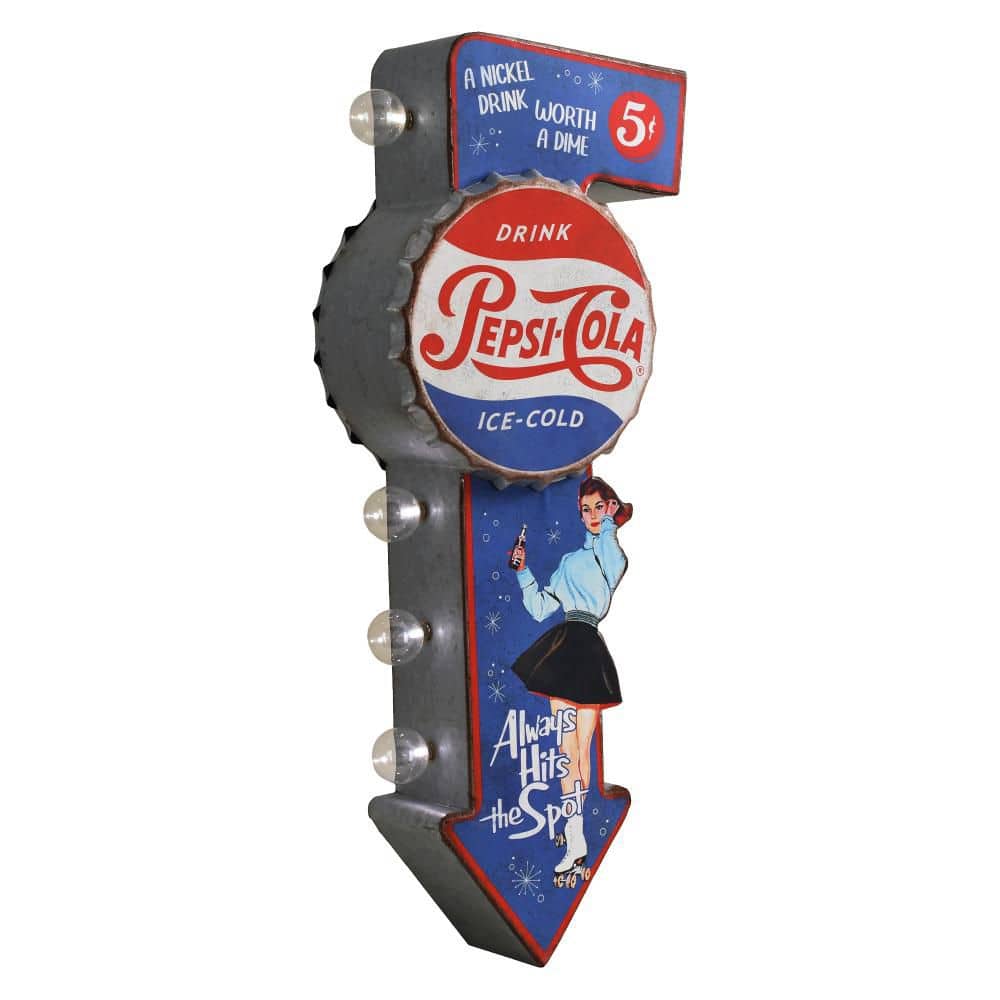 American Art Decor 25.5 in. x 9.25 in. Red and Blue Licensed Pepsi