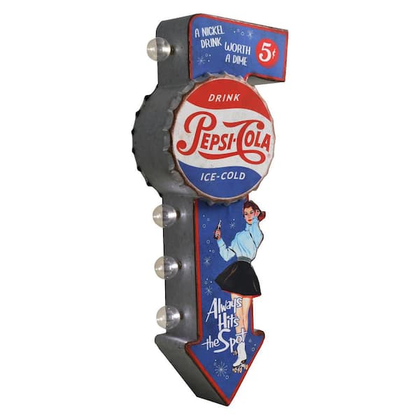 American Art Decor 25.5 in. x 9.25 in. Red and Blue Licensed Pepsi
