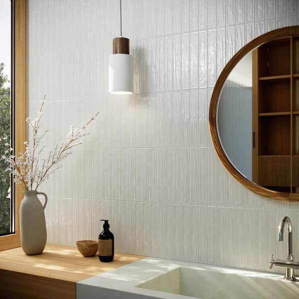 Nova Smoke Gray 1.97 in. x 11.81 in. Polished Ceramic Subway Wall Tile (5.38 sq. ft./Case)