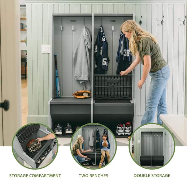 5 ft. x 1.5 ft. x 3.75 ft. Home and Garage Storage Locker System in Gray