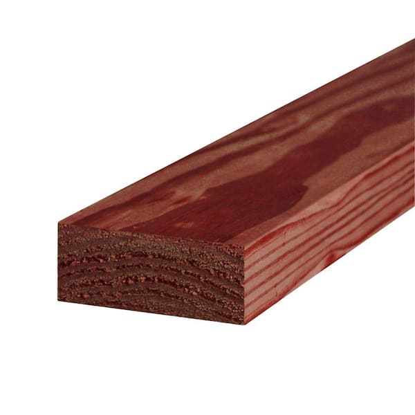ProWood 2 in. x 4 in. x 6 ft. #1 Redwood-Tone Ground Contact Pine Pressure-Treated Lumber