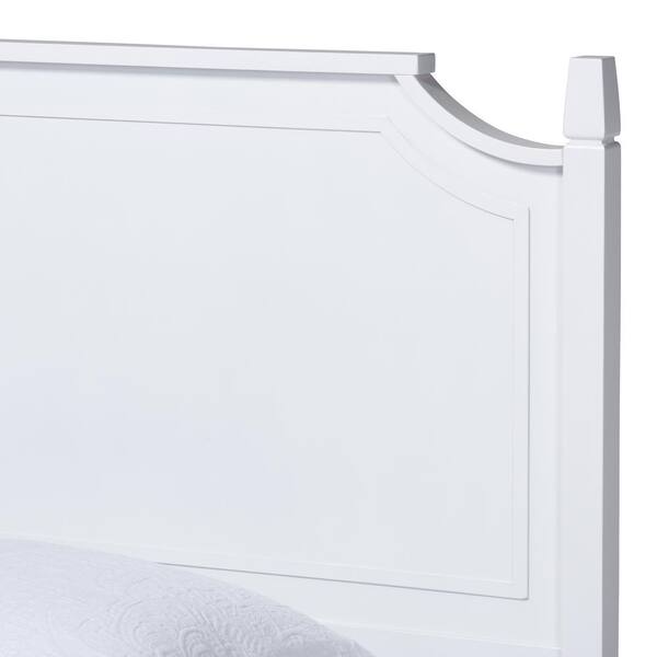 Baxton Studio Mariana White Wood Frame Twin Platform Bed 224 12536