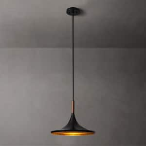 Lodi 100-Watt 1 Matte Black Island Mini Pendant Light With Metal Shade