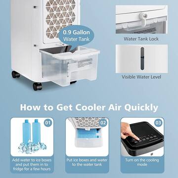 8,000 BTU Portable Air Conditioner Cools 200 Sq. Ft. with Humidifier in White