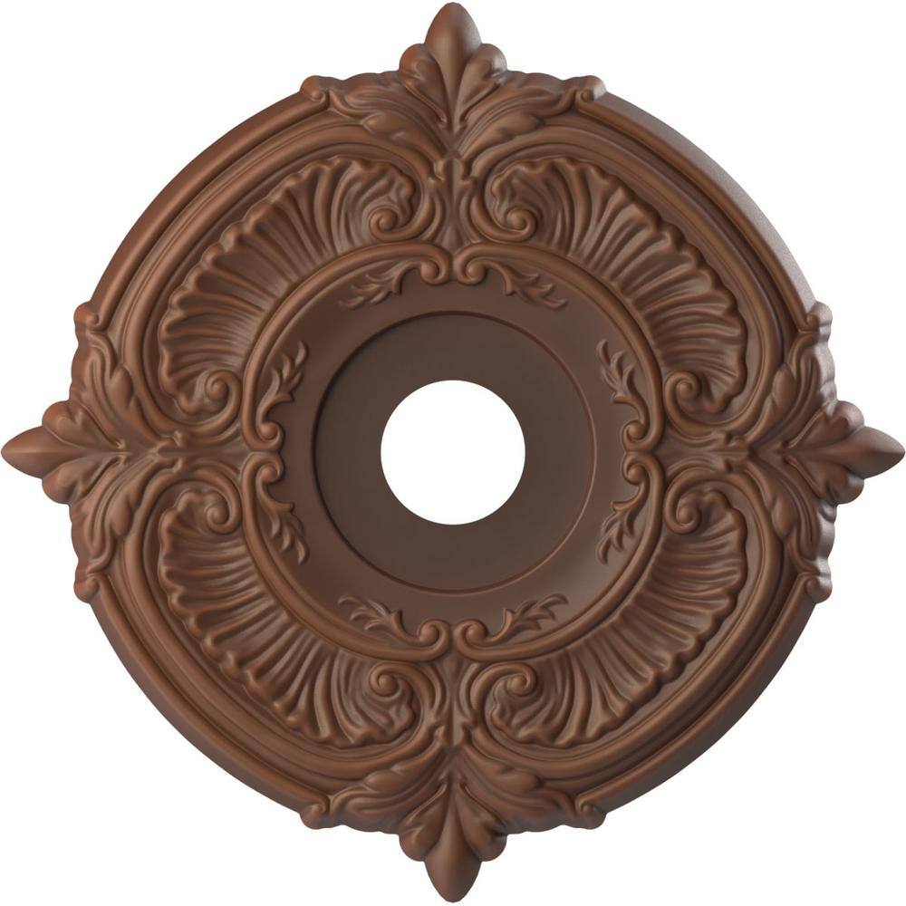 Attica 19" Universal Aged Metallic Rust PVC Ceiling Medallion