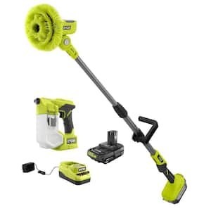 ONE+ 18V Cordless Telescoping Power Scrubber Kit with 2.0 Ah Battery, Charger, and ONE+ 18V Handheld Chemical Sprayer