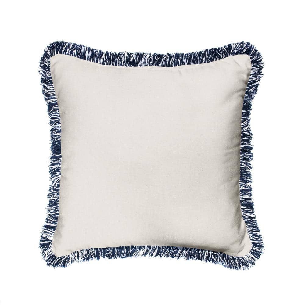Sunbrella Canvas Natural Outdoor Fringe Throw Pillows