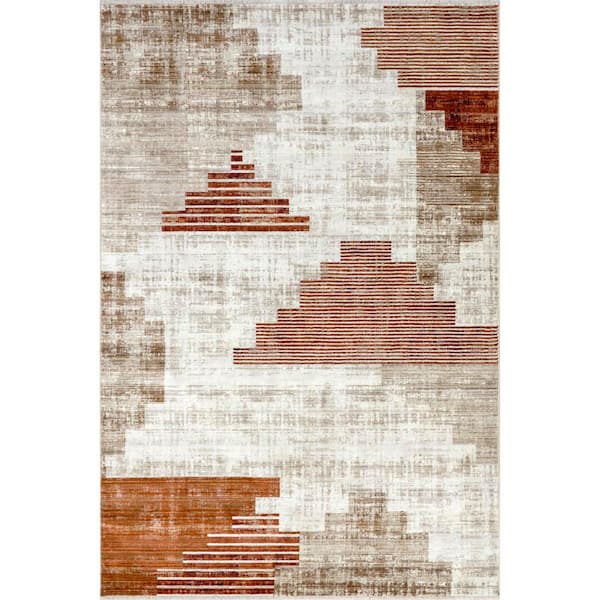 Vanita Transitional Southwestern Fringe Rust 8 ft. x 10 ft. 2 in. Area Rug