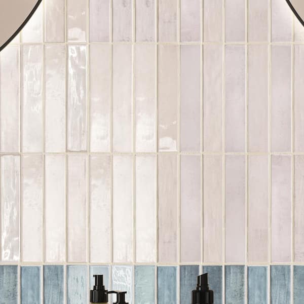 MSI Stella Blush Glossy Blush Ceramic Subway Tile 2 in. x 10