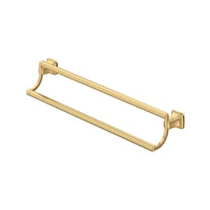 Townsend 24 in. Wall Mounted Double Towel Bar in Brushed Cool Sunrise