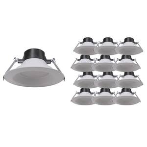 E4DL 8 in. Selectable CCT White Canless Commercial Integrated LED Recessed Light Trim 1100 lms ENERGY STAR (12-Pack)
