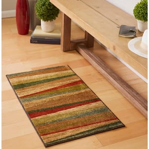 Mayan Sunset Sierra 1 ft. 8 in. x 2 ft. 10 in. Machine Washable Striped Contemporary Area Rug