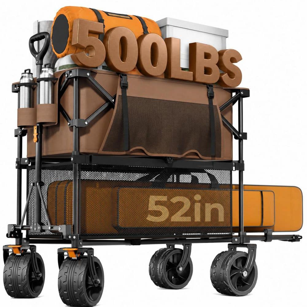 14.13 cu. ft. Alloy Steel Bin Garden Cart, Double Decker, Collapsible, All-Terrain Wheels, Brakes, Fits 10x10 Canopy price history on PriceWatchPro