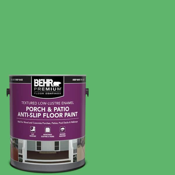 BEHR PREMIUM 1 gal. #P390-6 Lawn Party Textured Low-Lustre Enamel Interior/Exterior Porch and Patio Anti-Slip Floor Paint