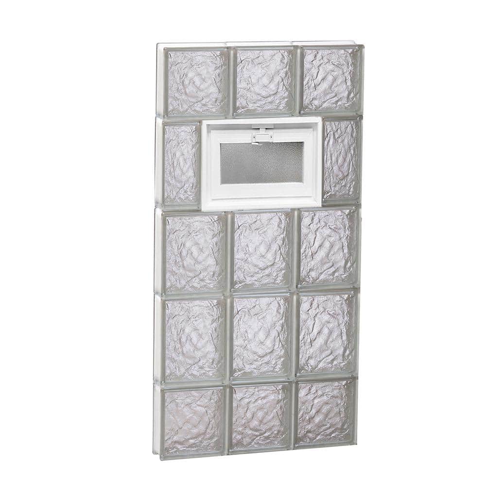 17.25 in. x 34.75 in. x 3.125 in. Frameless Ice Pattern Vented Glass Block Window price history on PriceWatchPro
