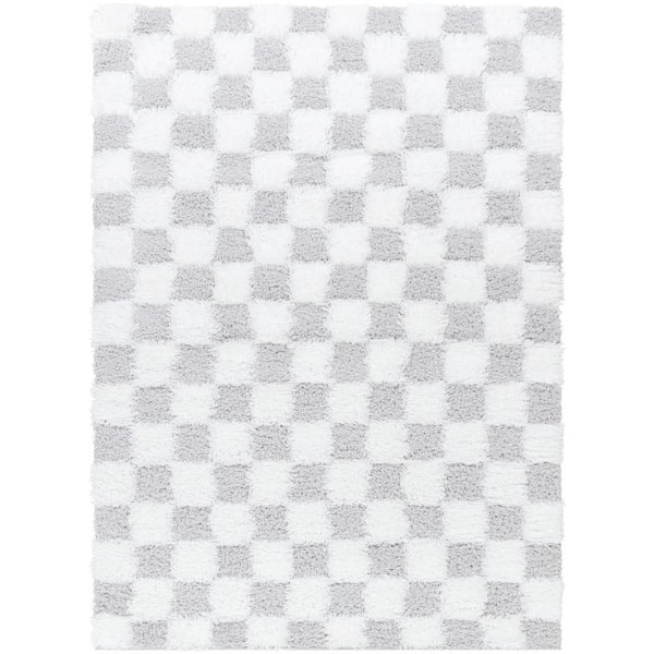 Livabliss Urban Shag Light Gray/Cream 9 ft. x 12 ft. Fill in Later. Indoor Area Rug