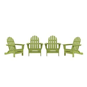 Icon Lime 4-Piece Plastic Adirondack Patio Seating Set