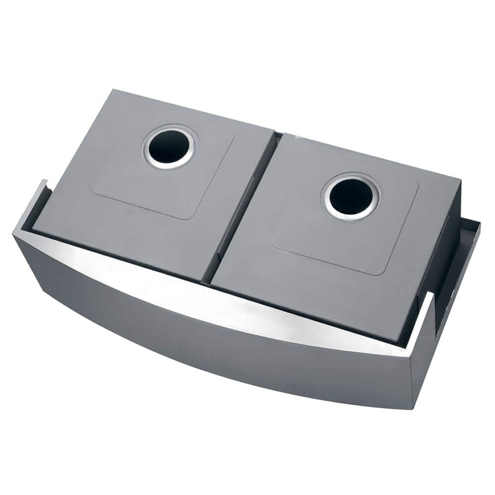 33" Stainless Steel Farmhouse Double Bowl Kitchen Sink