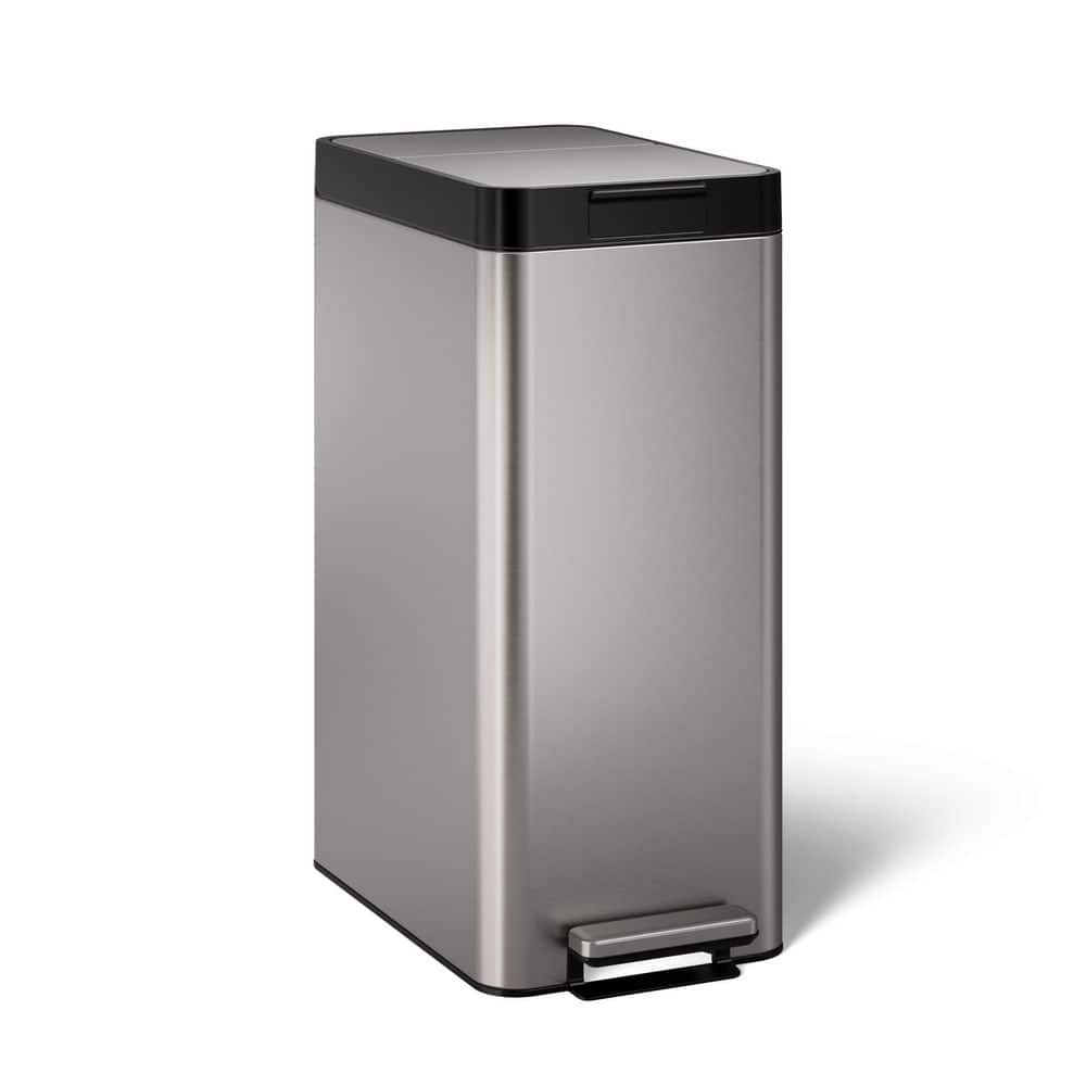 シックザール KOHLER 13 Gal. Stainless Steel Slim Step Metal Household Track Can