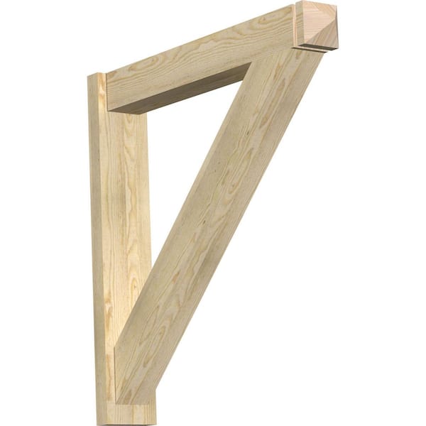 Ekena Millwork 6 in. x 36 in. x 36 in. Traditional Arts and Crafts Rough Sawn Douglas Fir Outlooker