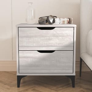 Lilay Dusty Gray Oak 2-Drawer Nightstand