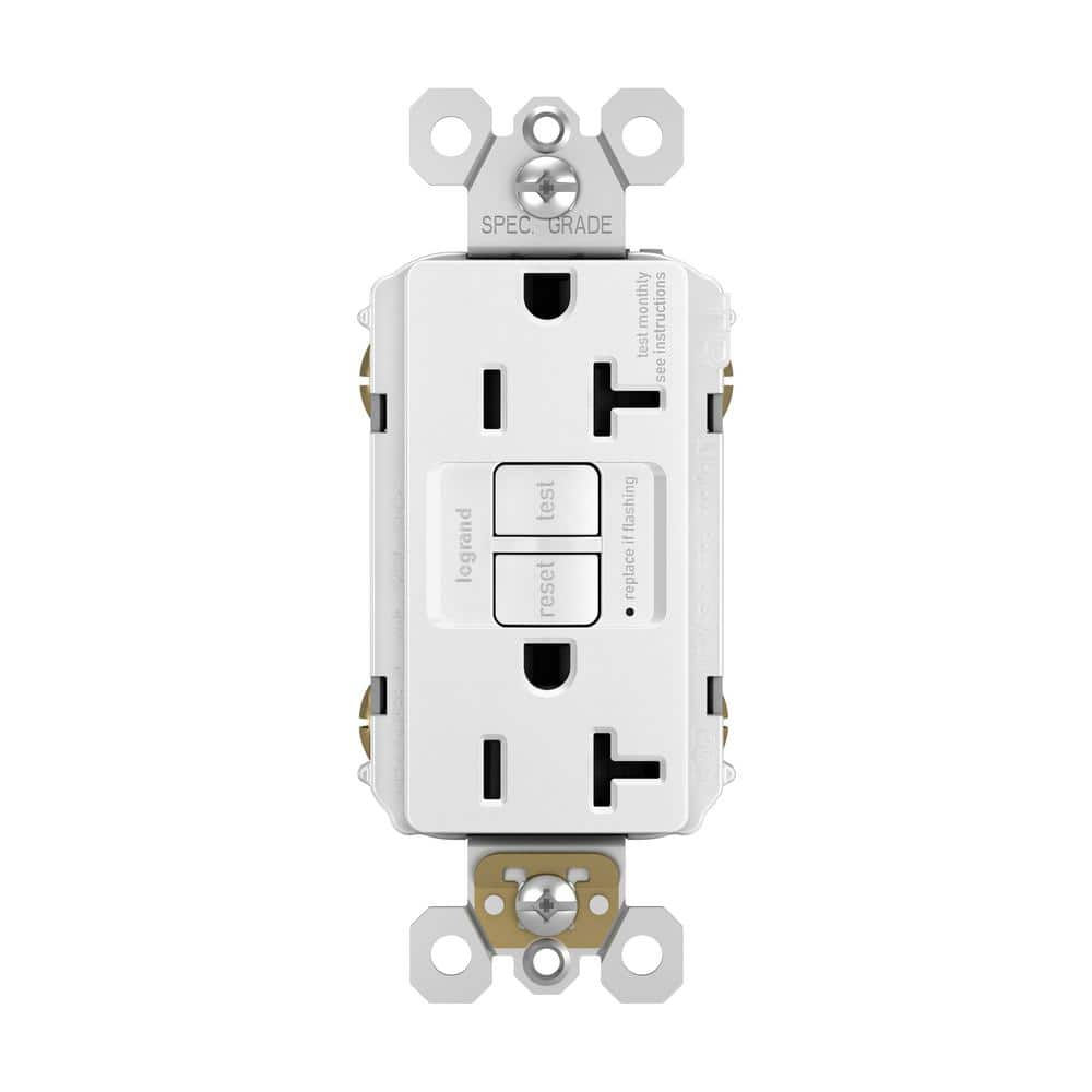 radiant 20 Amp 125-Volt Tamper Resistant Self-Test GFCI Duplex Outlet, White price history on PriceWatchPro