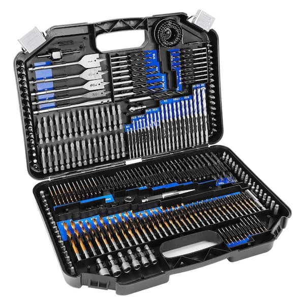 Unbranded 246 Pcs Drill Bit Set HSS Material Drill Driver Kit with Titanium Finish for Wood Metal Masonry Cement Combo